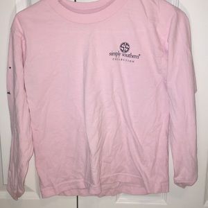 Girls 10-12 simplysouthern pink holiday sweatshirt